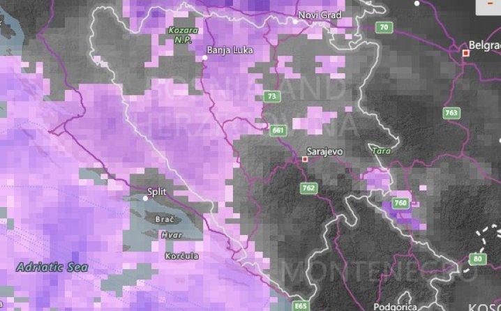 Upaljen žuti meteoalarm | Širom naše zemlje puše jak vjetar, na Bjelašnici čak brzinom 122 km/h!