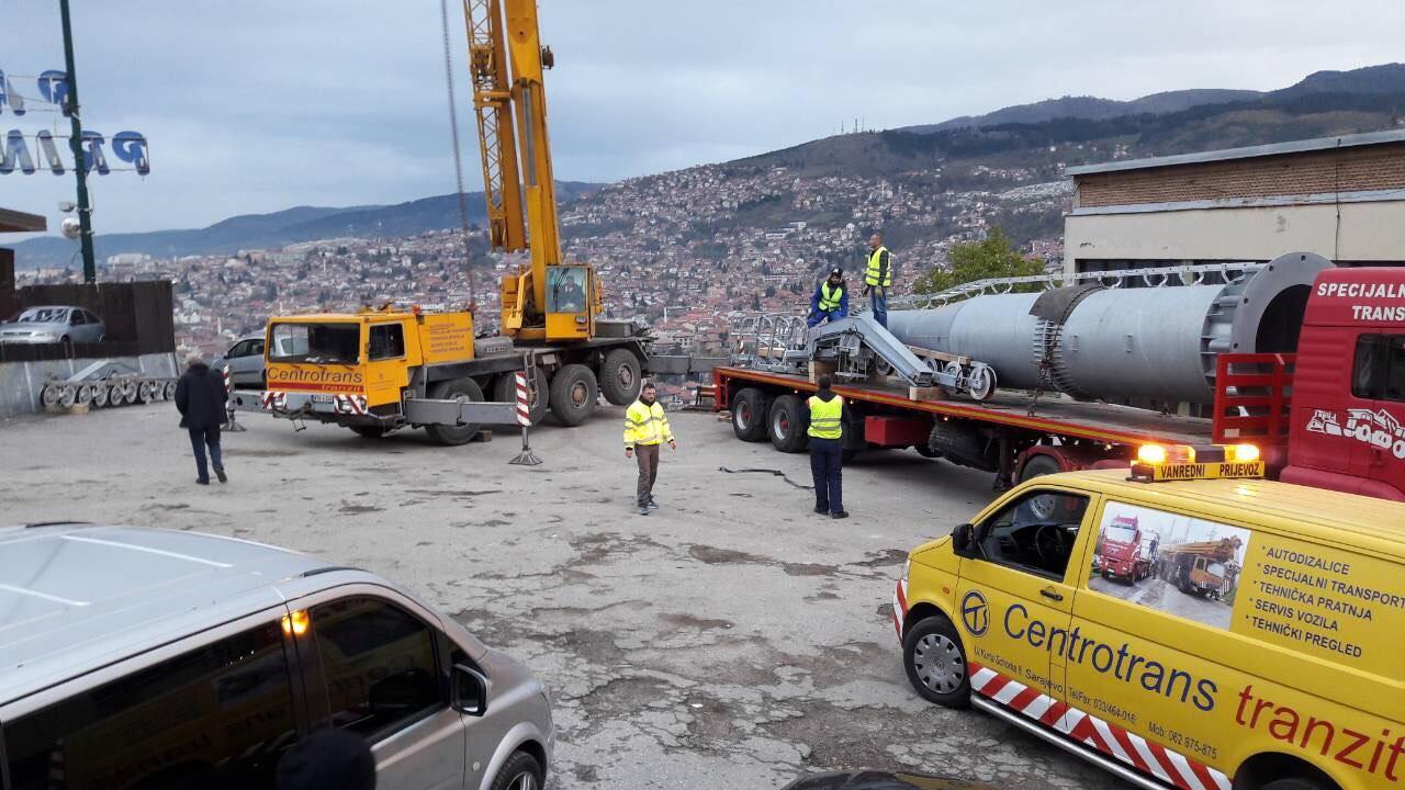 Sarajevo: Počela montaža stubova za Trebevićku žičaru