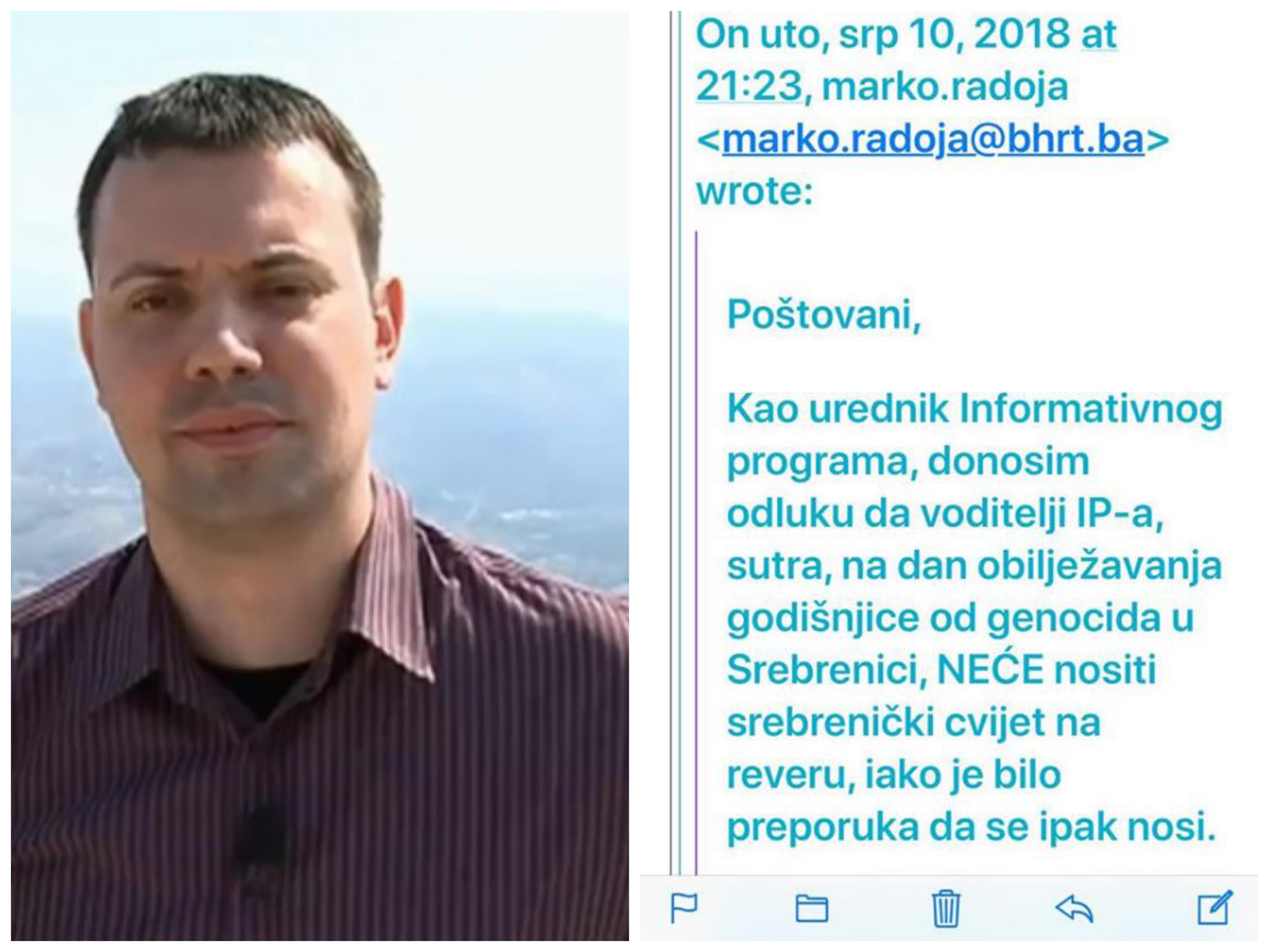 Marko Radoja nije preporučio, već zabranio Cvijet Srebrenice