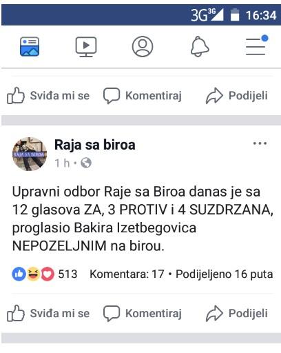 Kratka, ali sadržajna odluka UO Raje sa biroa - Avaz