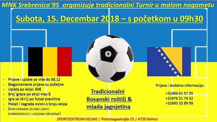 U Belgiji tradicionalni turnir u malom nogometu u organizaciji MNK Srebrenica '95