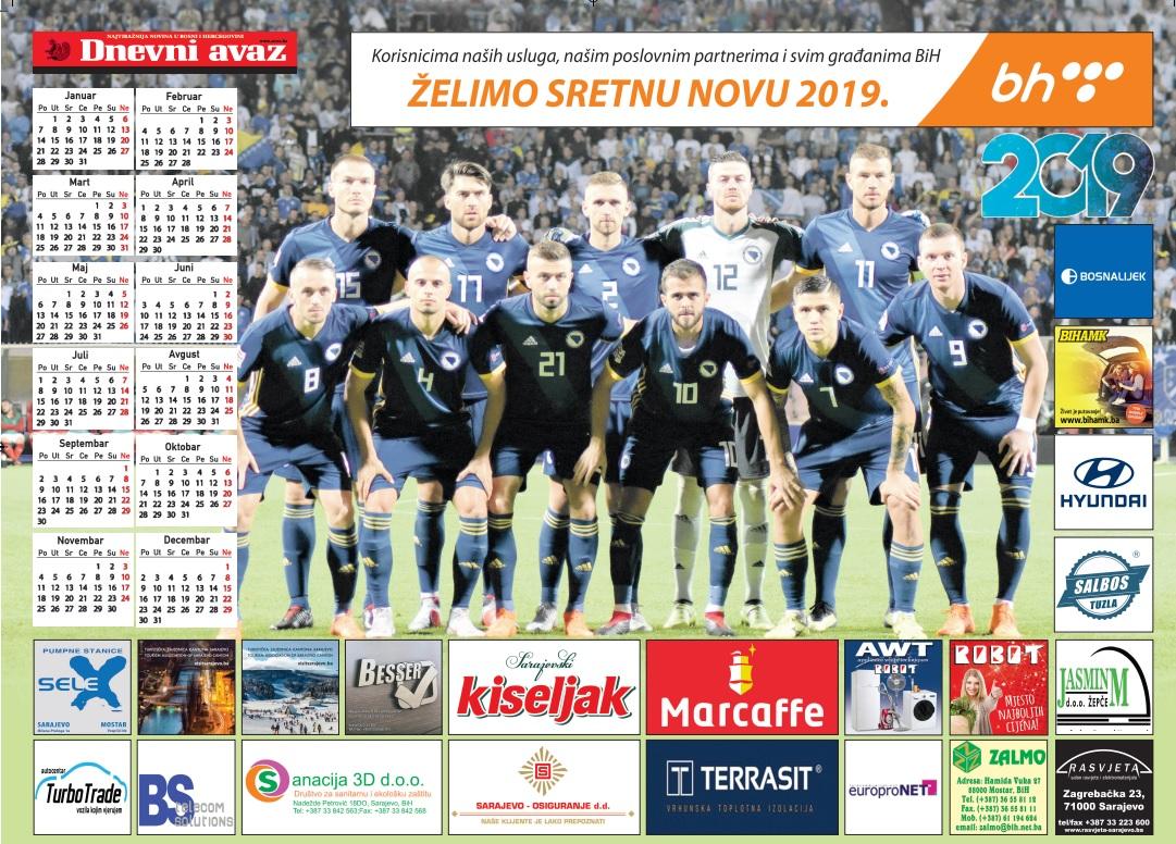 Poklon kalendar uz novogodišnji dvobroj „Dnevnog avaza“