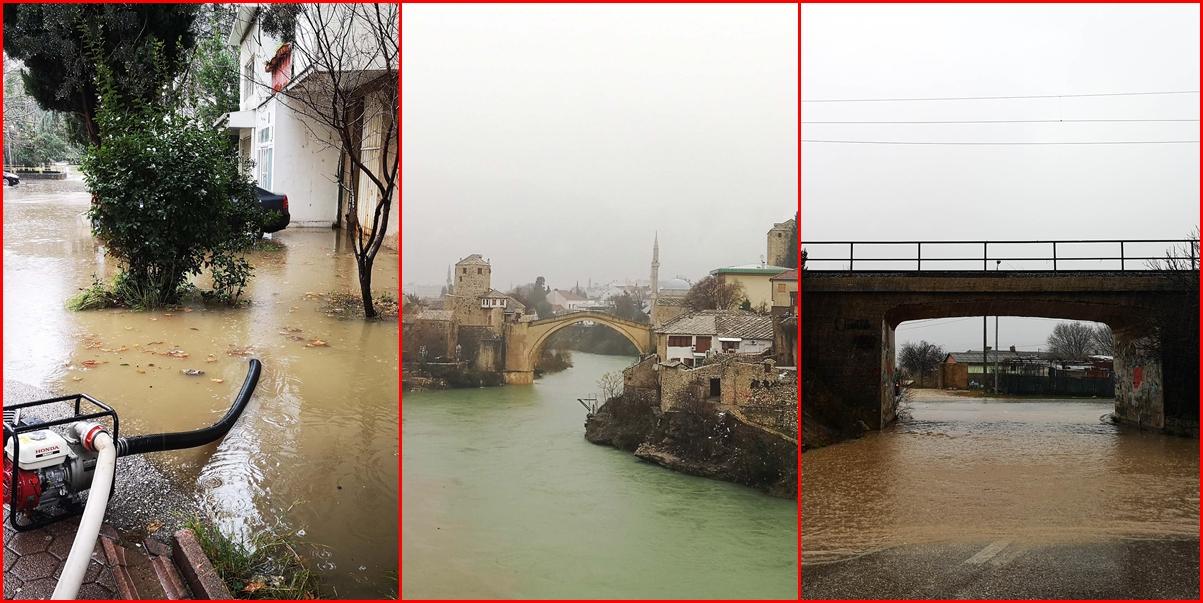 Jaka kiša donijela nevolje Mostarcima, najteže u Dubrovačkoj ulici