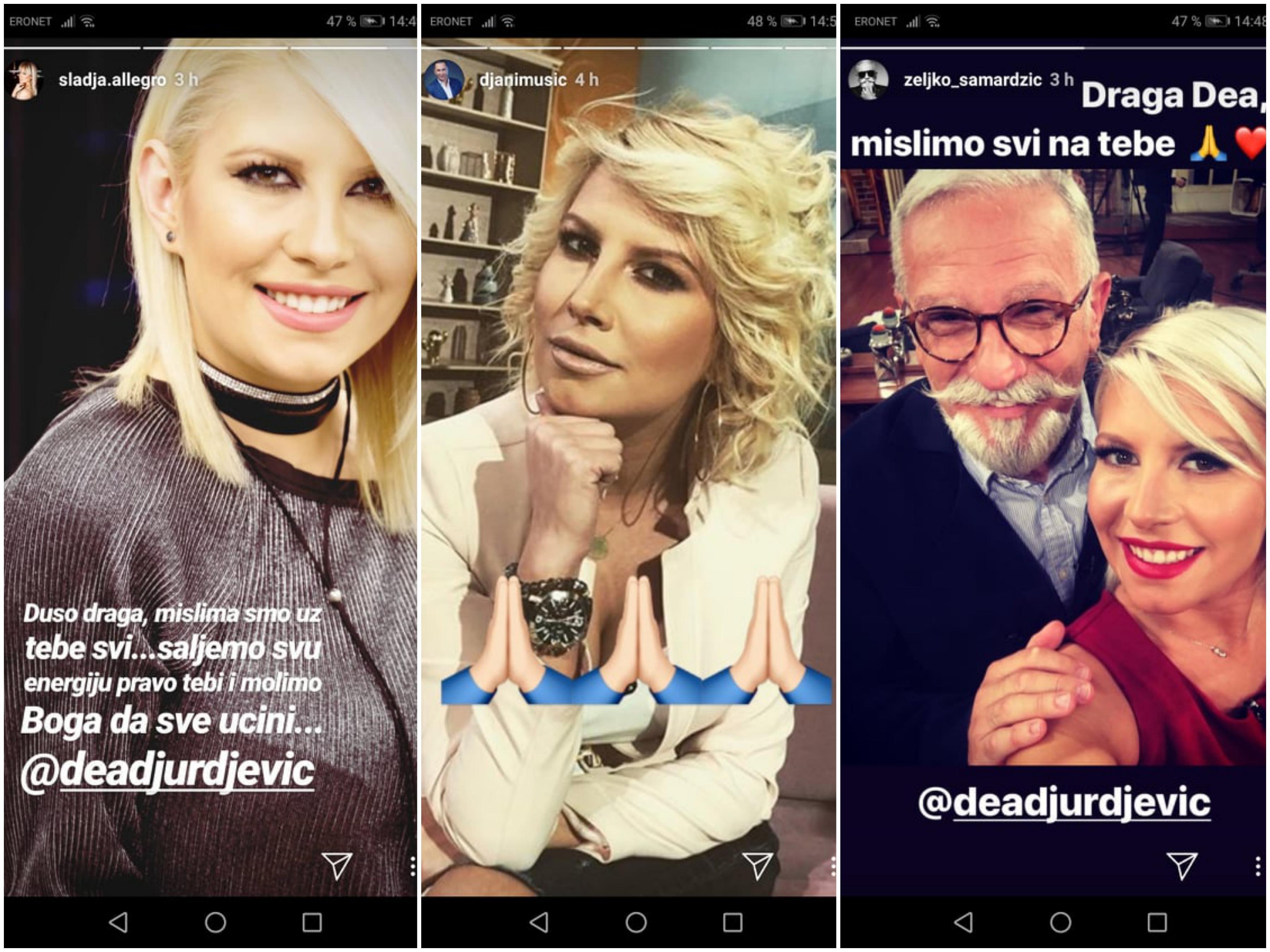 Jelena Karleuša, Željko Samardžić, Slađa Alegro: Veliki broj poznatih uputio riječi podrške Dei Đurđević