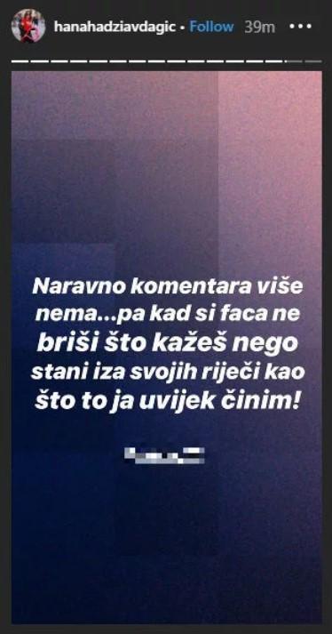 Hanin stori na Instagramu - Avaz