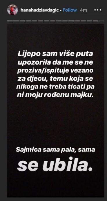 Hanin stori na Instagramu - Avaz