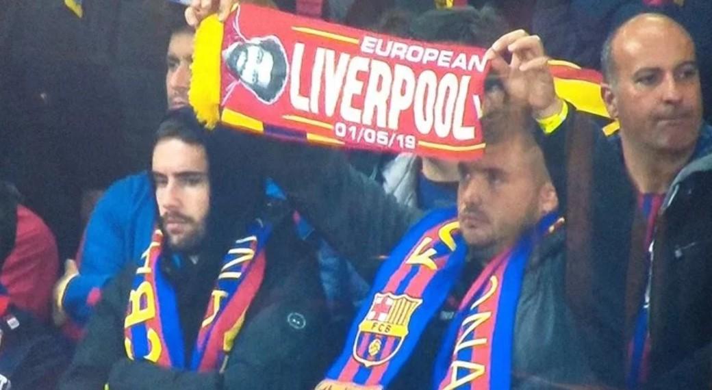 Enfild: Navijač Barcelone podignuo šal Liverpula - Avaz