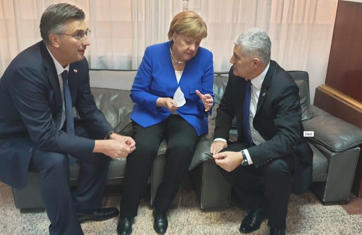 Andrej Plenković, Angela Merkel i Dragan Čović - Avaz