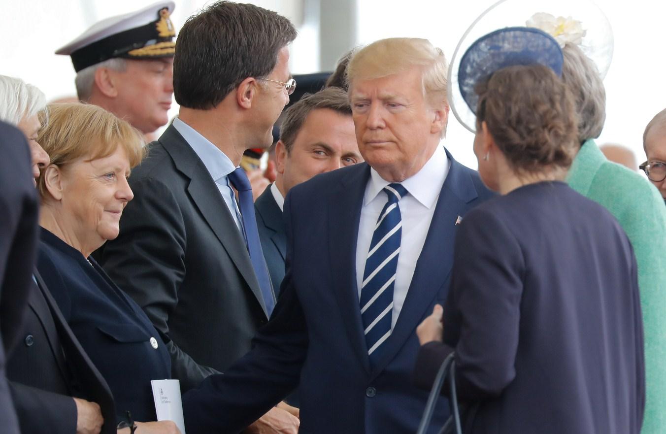 Tramp se sastao s Merkel na ceremoniji obilježavanja 75. godišnjice Dana D