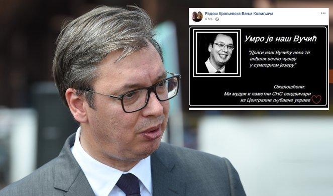 Vučiću napravili čitulju