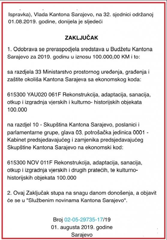 Preraspodjela 100 hiljada maraka - Avaz