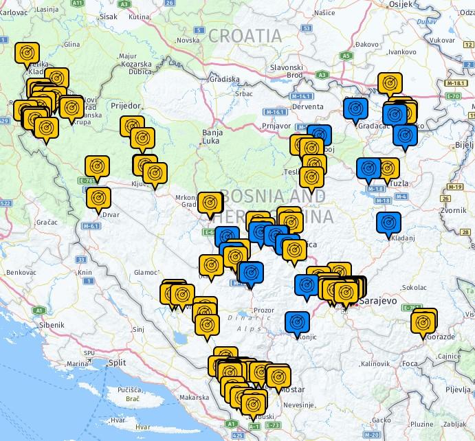 Mapa s radarima - Avaz