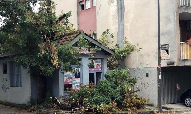 U olujnom nevremenu u Mostaru porušena stabla, nestalo struje u nekoliko naselja