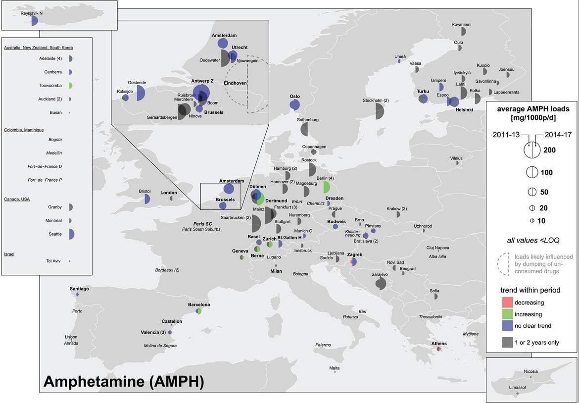 Mapa na kojoj je prikazan porast upotrebe amfetamina među Sarajlijama - Avaz