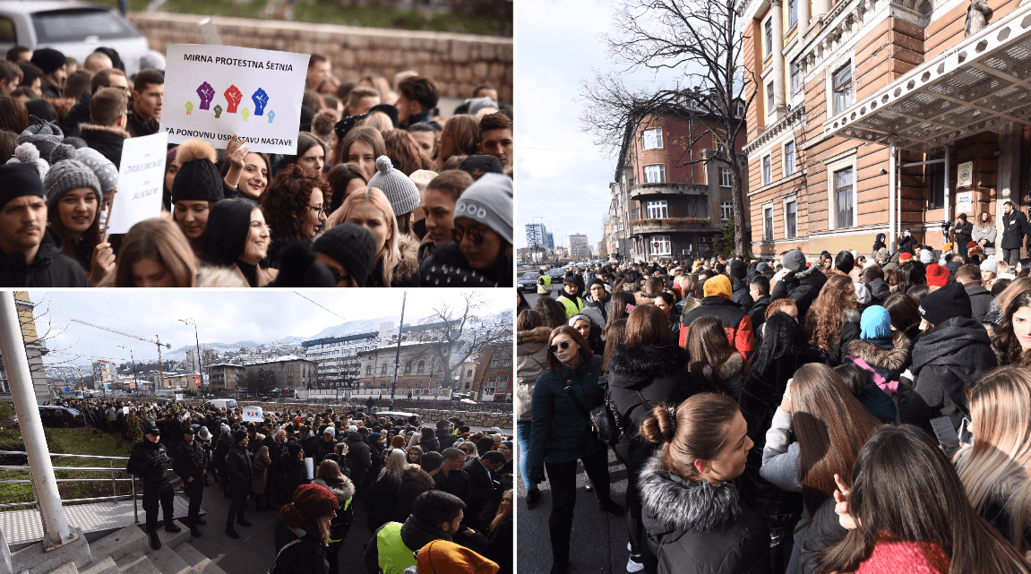 Protest studenata u Sarajevu: I kada počne nastava, nećemo odustati od toga da se pronađe krivac