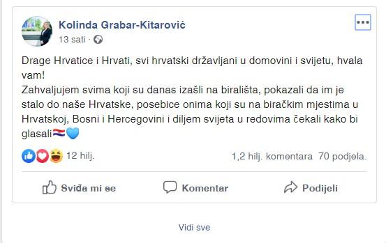 Objava na Facebooku - Avaz