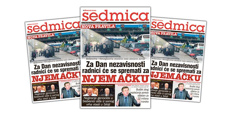 Na kioscima prilog “Sedmica” - Avaz