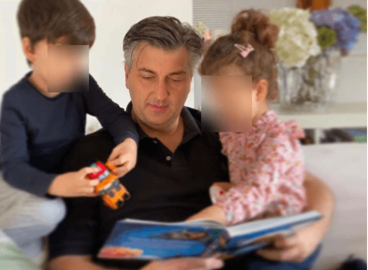Plenković objavio jednu od rijetkih fotografija sa sinom i kćerkicom