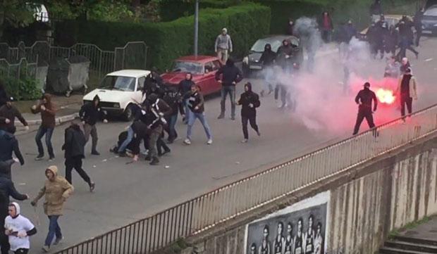 U velikoj tučnjavi navijača u Beogradu zamalo stadao policajac