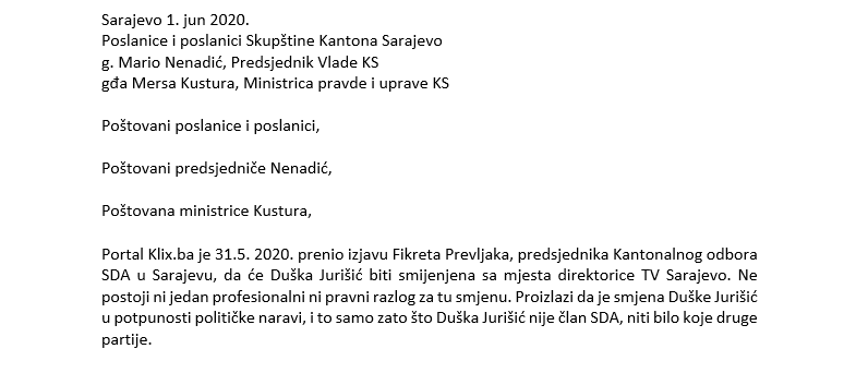 Poznati novinari i intelektualci daju podršku Duški Jurišić