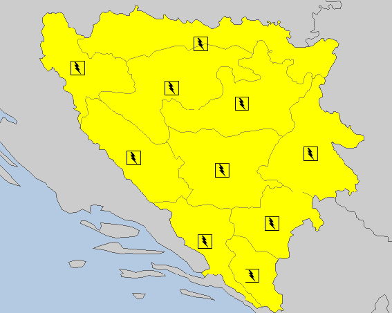 Aktiviran žuti meteoalarm - Avaz