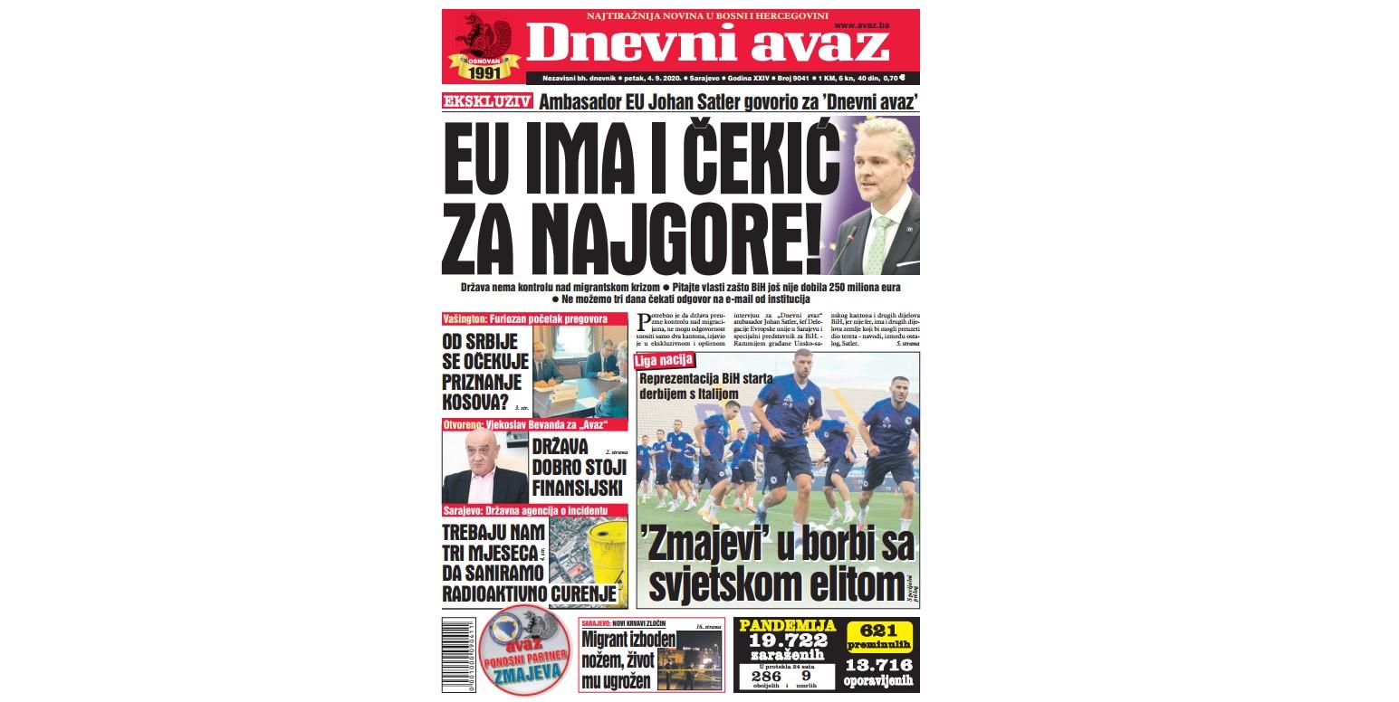 Danas u "Dnevnom avazu" čitajte: EU ima i čekić za najgore!