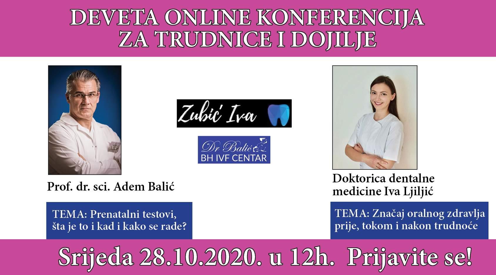 Deveta online konferencija za trudnice i dojilje bit će održana 28. oktobra ove godine