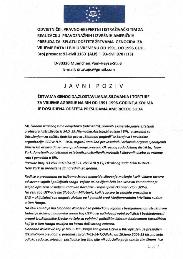 Javni poziv - Avaz