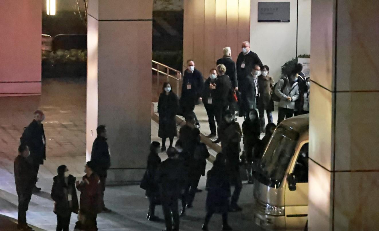 Members of the World Health Organization (WHO) team tasked with investigating the origins of the coronavirus disease (COVID-19) leave the Wuhan Center for Disease Control and Prevention in Wuhan, China February 1, 2021. - Avaz