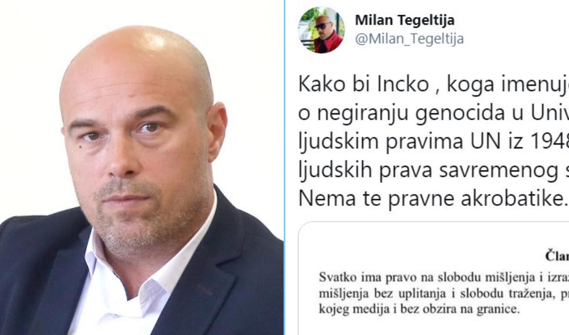 Ured disciplinskog tužioca otvorio predmet protiv Milana Tegeltije - Avaz