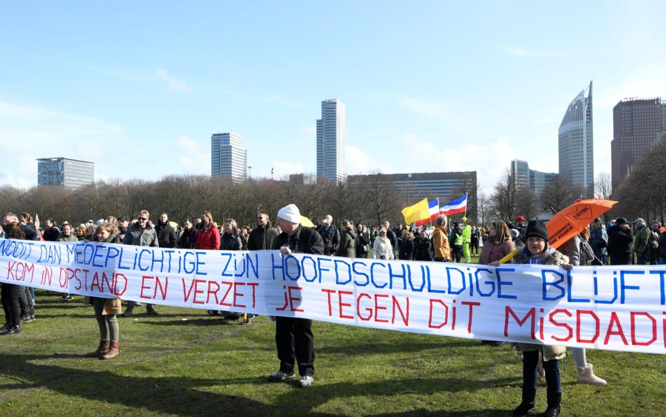 Dutch police break up anti-lockdown protest ahead of election