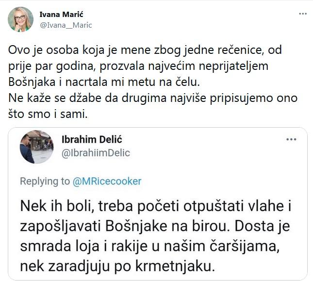 Status koji je objavila Marić - Avaz