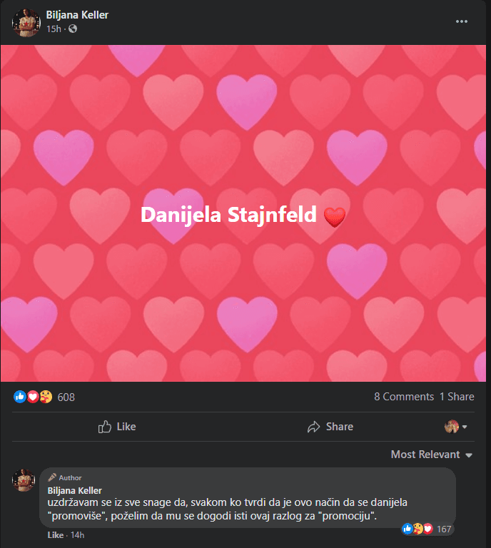 Objava Biljane Srbljanović na Facebooku - Avaz