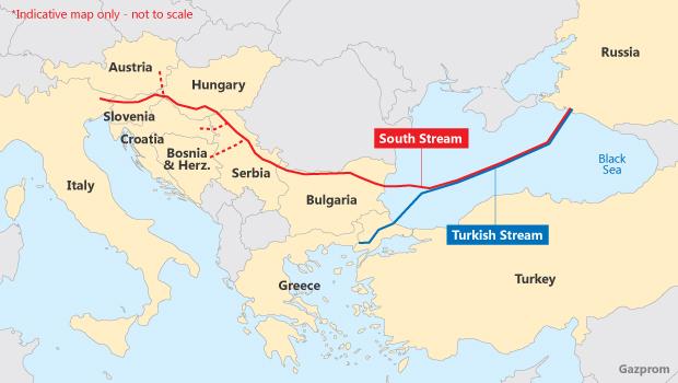 Mapa ruskog plinskog megaprojekta „Turski tok“ - Avaz