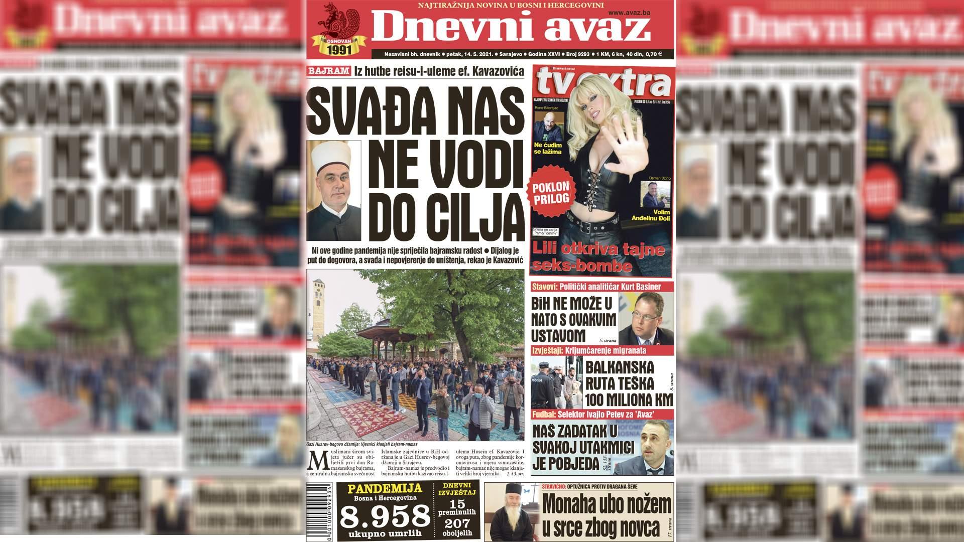 Danas u "Dnevnom avazu" čitajte: Svađa nas ne vodi do cilja