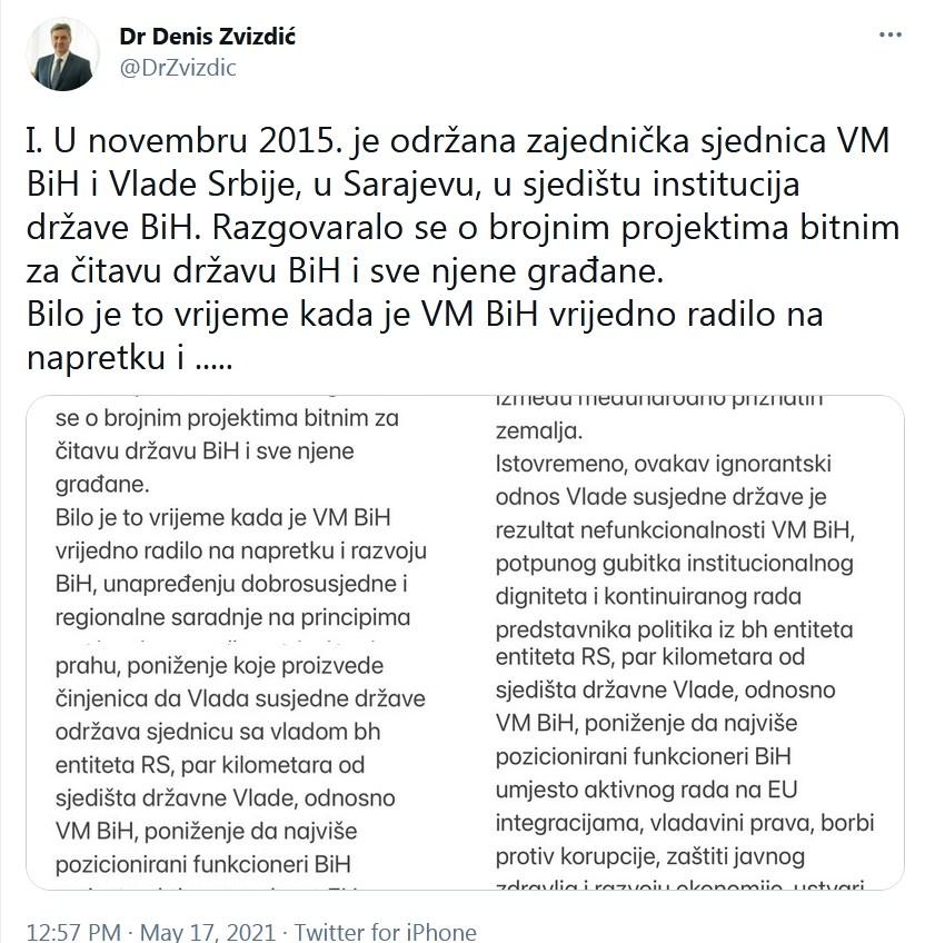 Status Denisa Zvizdića - Avaz