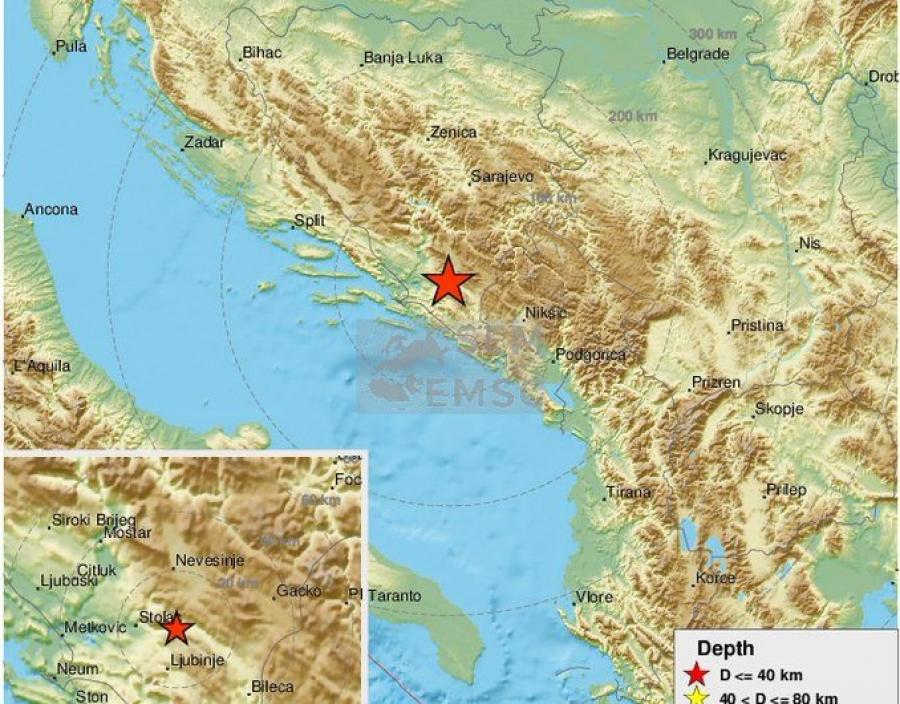 Zemljotres potresao BiH: Epicentar 17 kilometara od rodnog grada Maka Dizdara