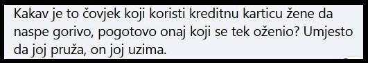 Jedan od komentara na Facebooku - Avaz