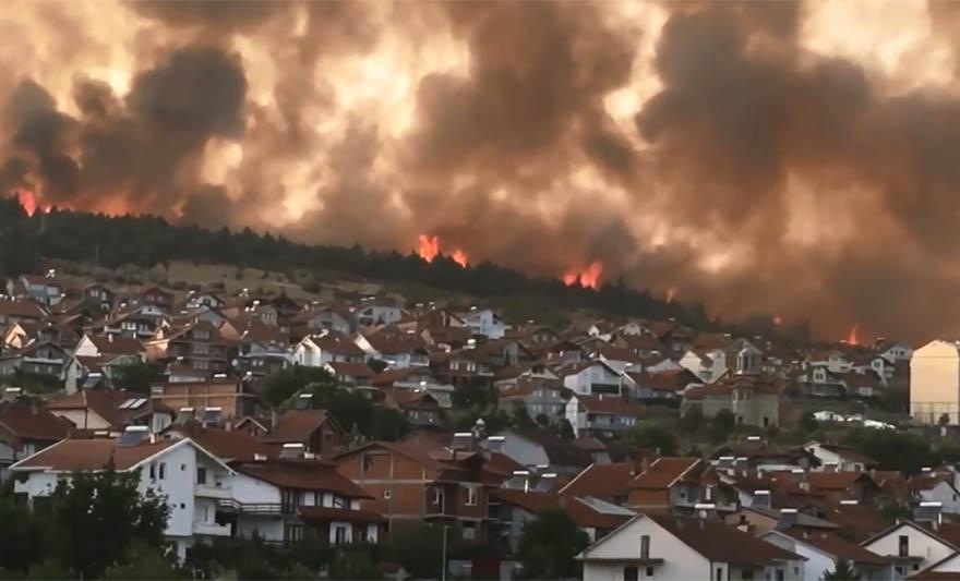 Snažan požar prijeti gradu Kočani u Sjevernoj Makedoniji