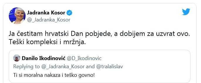 Status Jadranke Kosor i odgovor Ikodinovića - Avaz