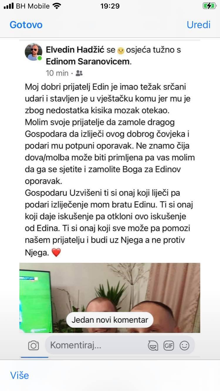 Objava prijatelja na Facebooku - Avaz