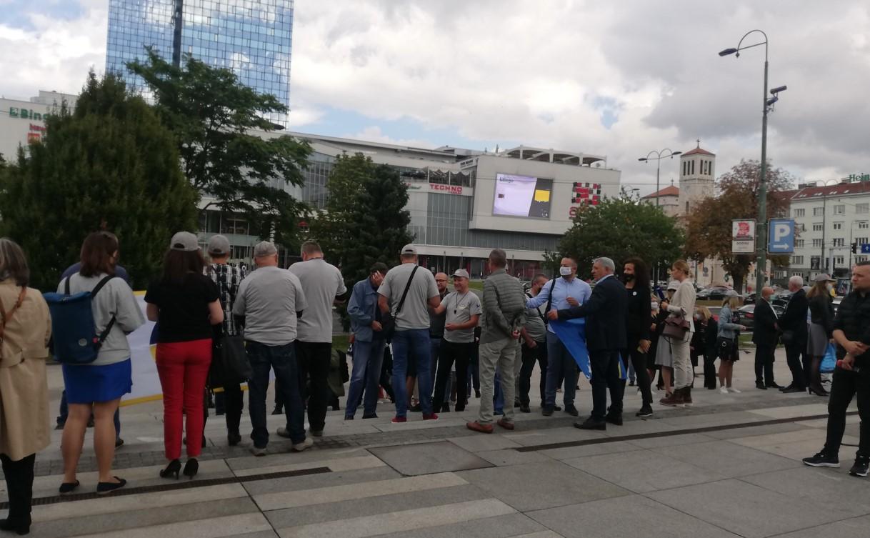 Protesti uposlenika državnih institucija BiH: Nemoguće je živjeti od 475 KM