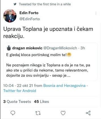 Tweet Edina Forte - Avaz