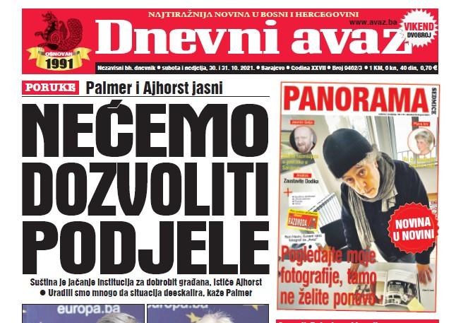 U dvobroju "Dnevnog avaza" čitajte: Nećemo dozvoliti podjele