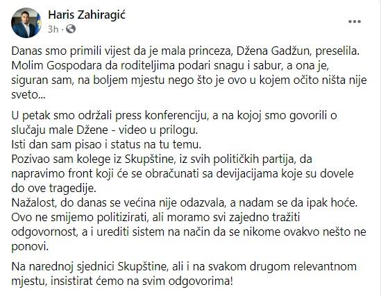 Objava na Facebooku - Avaz