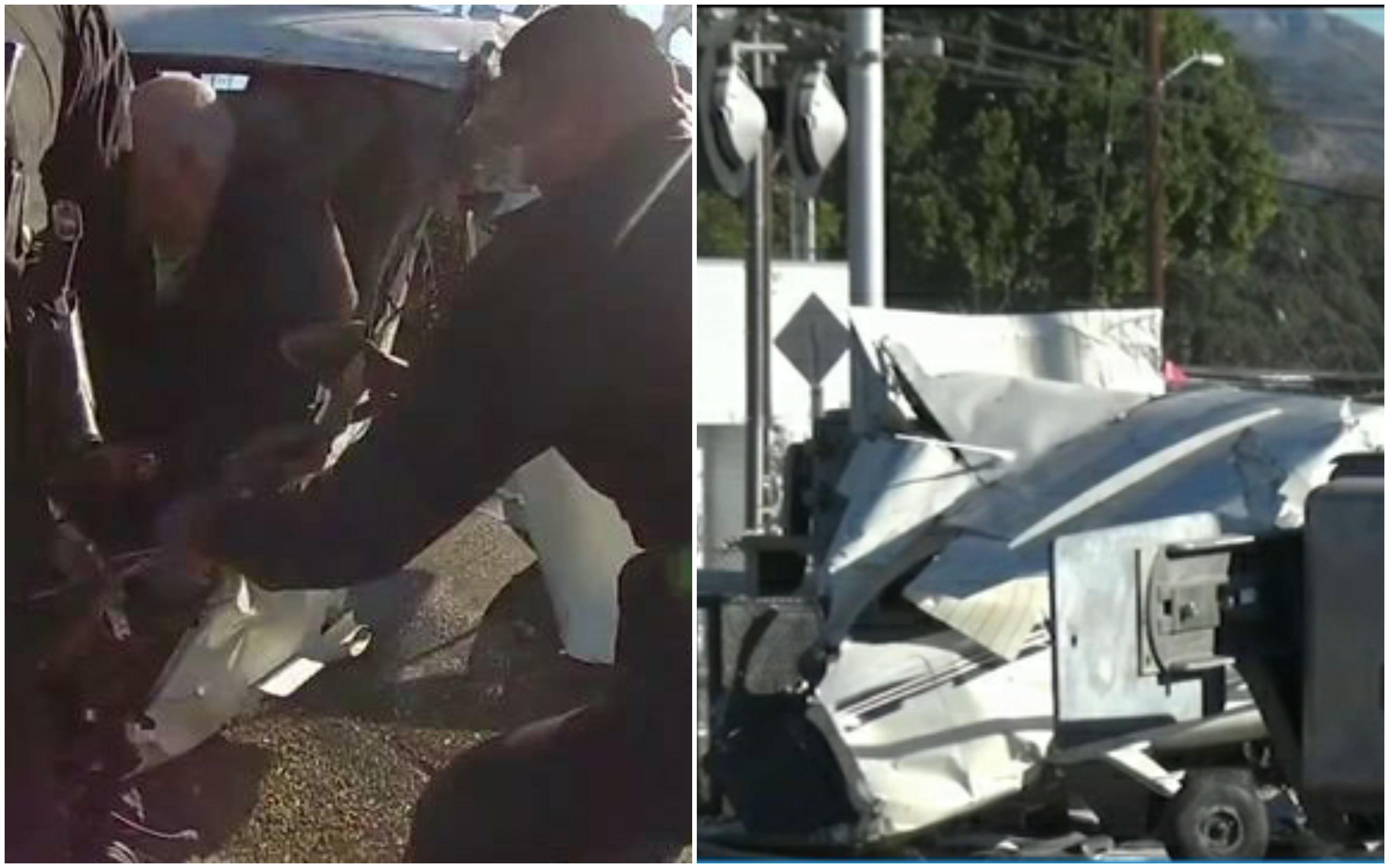 Policajci spasili pilota u zadnjem trenutku: Voz udario avion koji je pao na željezničku prugu