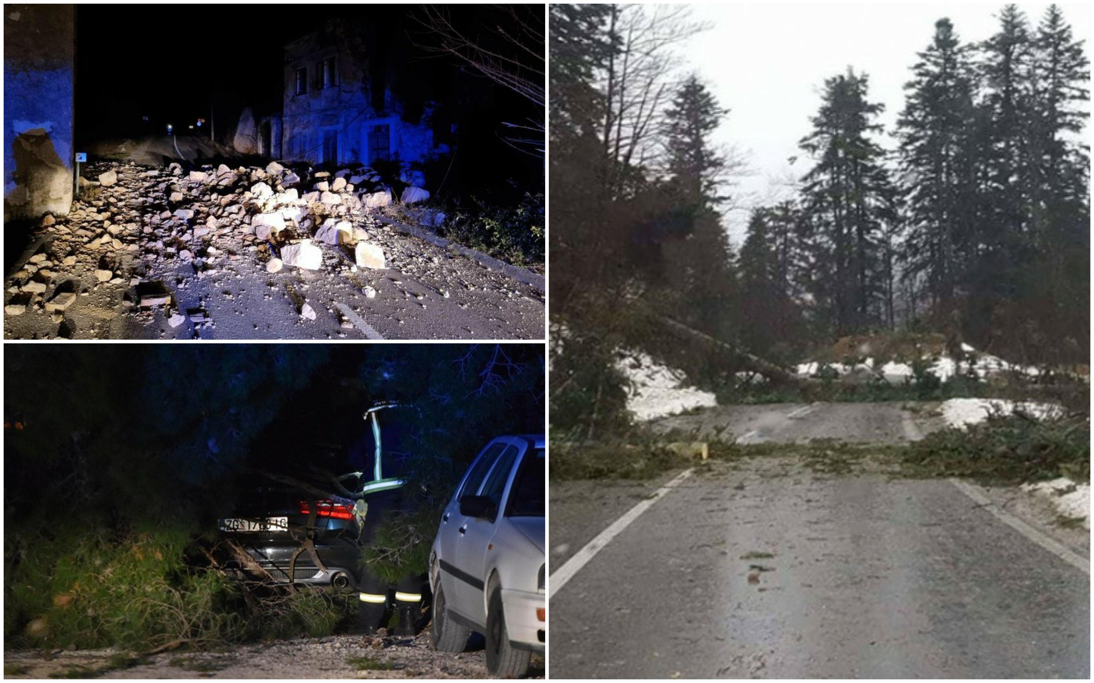 Olujni vjetar na hrvatskoj obali rušio je stabla, električne kablove, dizao krovove kuća i prevrtao vozila - Avaz