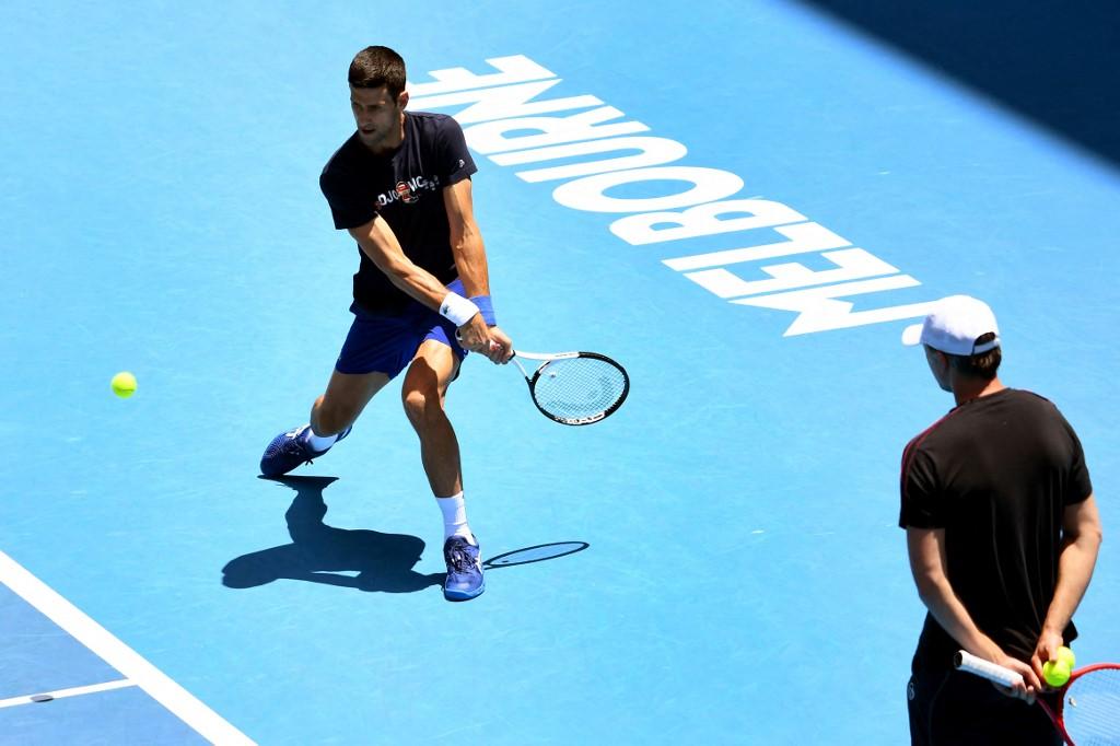 Novak Đoković na jednom od treninga - Avaz