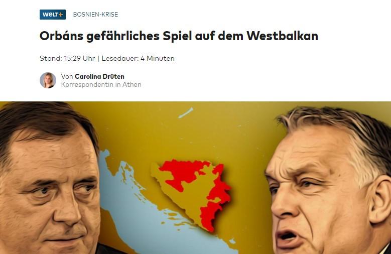 "Die Welt": Orbanova opasna igra na zapadnom Balkanu, gdje je tu Dodik