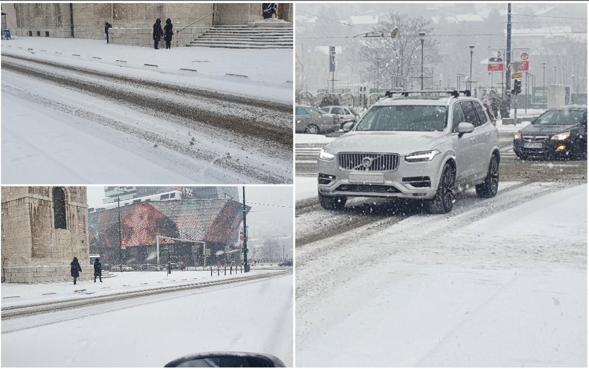 Zimske službe spavaju: Snijeg prekrio ulice Sarajeva